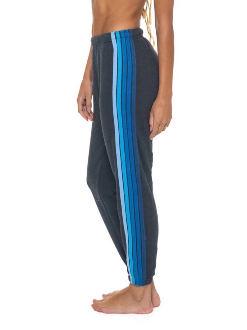 Aviator Nation 5 Stripe Sweatpants in deep navy S